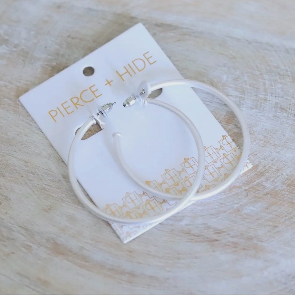 Pierce + Hide Silver Hoop Earrings